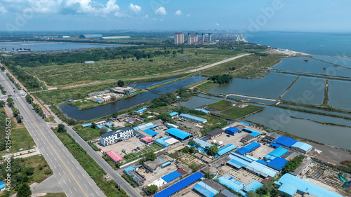 Coastal Buildings and Seaside Scenery in Matouying Town, Laoting, Hebei