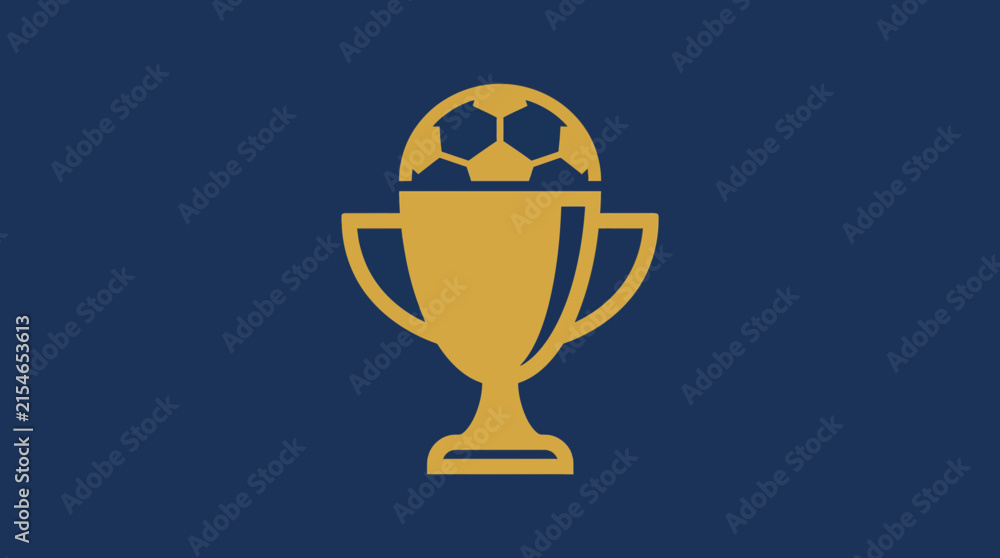 Fototapeta premium Soccer Trophy Cup Flat Vector Illustration