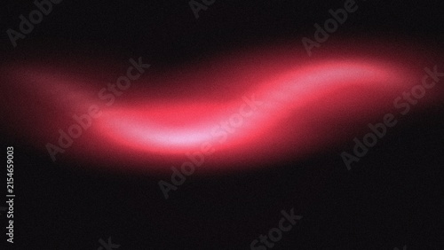 Glowing red wave shape with grainy texture on a solid black background, abstract light effect