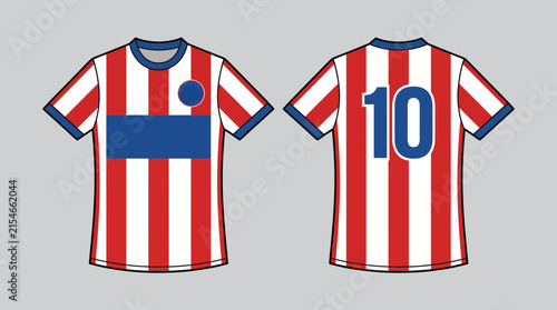 Soccer Jersey With Stripes Design Vector Illustration