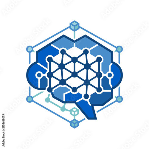 Cloud computing network with neural brain structure inside.