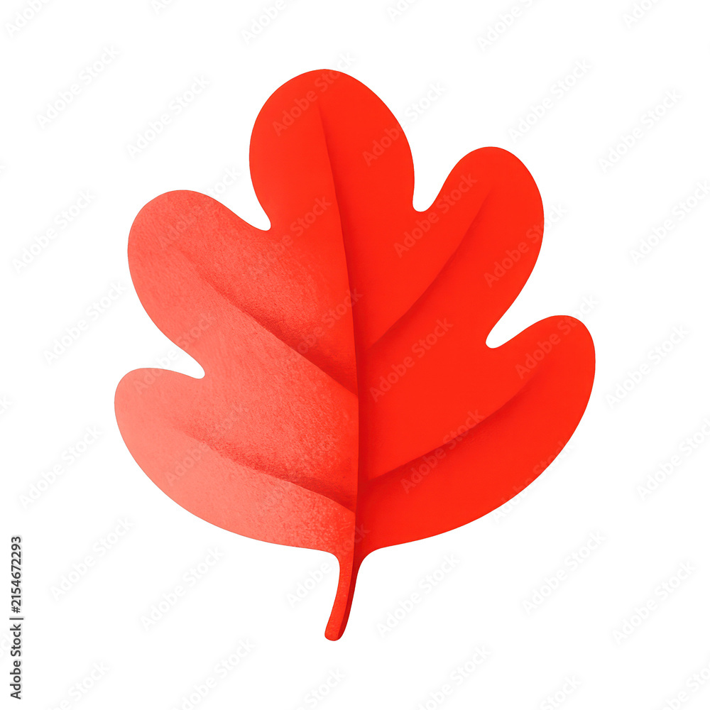 Fototapeta premium PNG Vibrant red autumn leaf illustration.