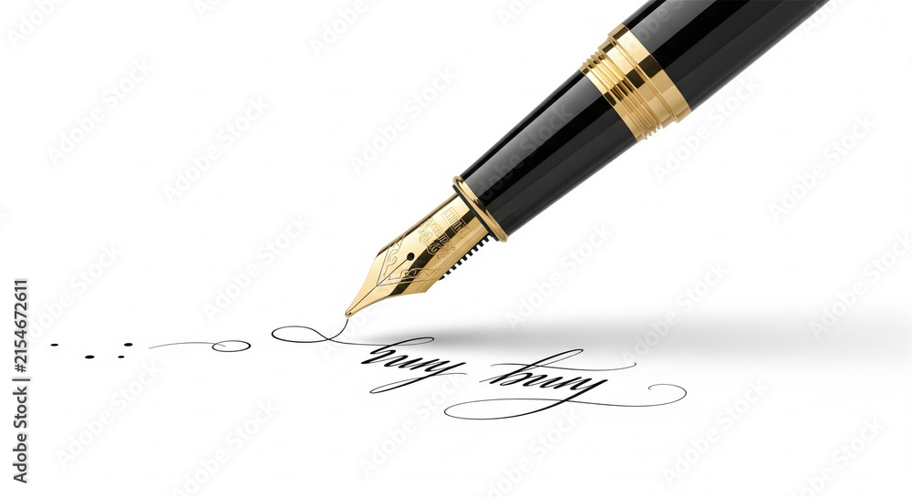 Fototapeta premium fountain pen and text