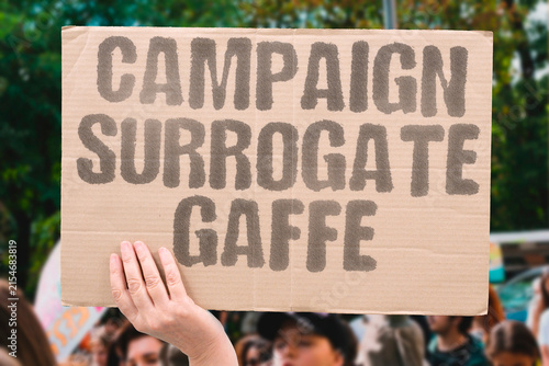 Canvastavla "Campaign Surrogate Gaffe" A campaign surrogate's gaffe dominates the news cycle