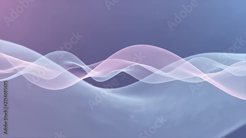 Translucent glowing waves on light purple background.