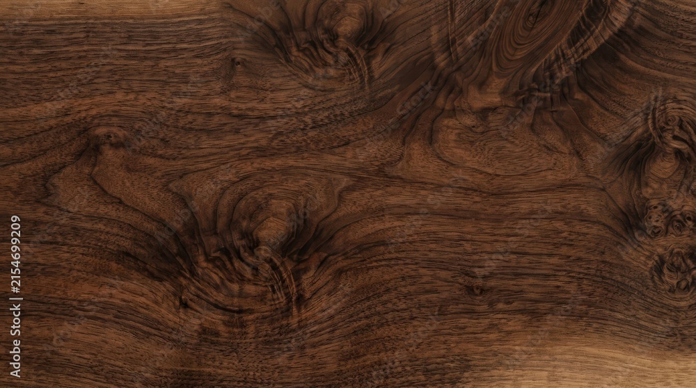 Fototapeta premium Dark walnut wood grain texture background