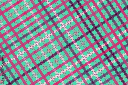 Colorful abstract mosaic pattern with pink green black lines