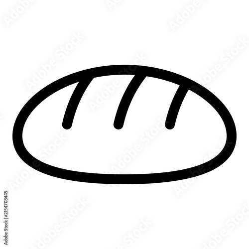 Bread icon. Vector line icon