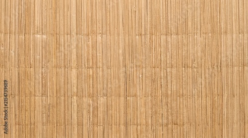 Natural palm leaf woven texture background macro detail with thin beige wooden fiber lines