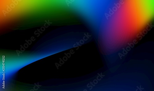 Colorful light leak overlay with soft glowing rainbow gradient and cinematic optical lens flare for photo and video editing