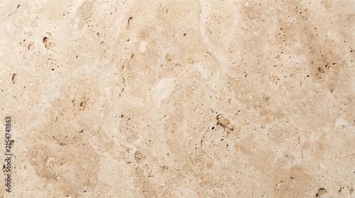 Beige travertine marble stone texture background with natural patterns and porous surface for design