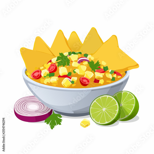 Ananas-Salsa mit Tortilla-Chips
