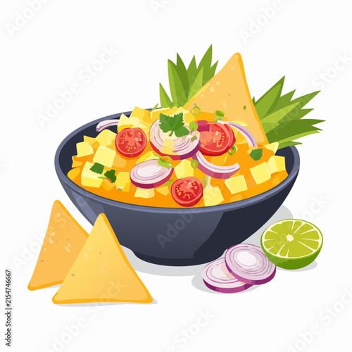 Ananas-Salsa mit Tortilla-Chips