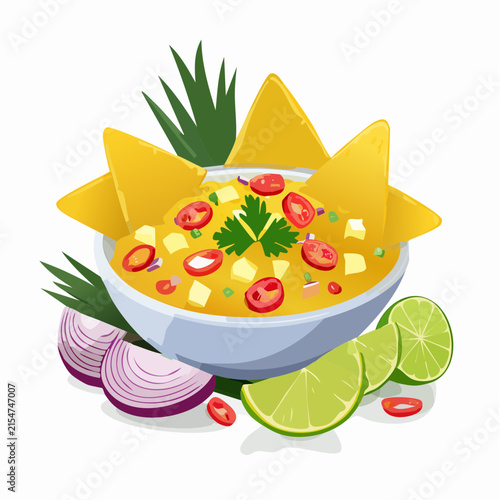 Ananas-Salsa mit Tortilla-Chips