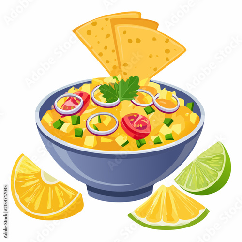 Ananas-Salsa mit Tortilla-Chips