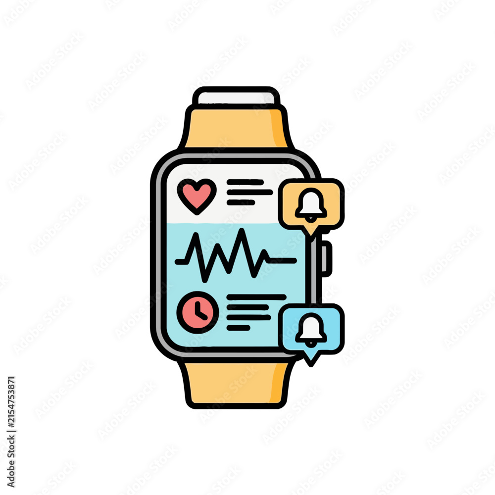 Fototapeta premium Smartwatch Health Tracker with Notifications