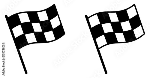 фотографія chequered race flag outline filled icon