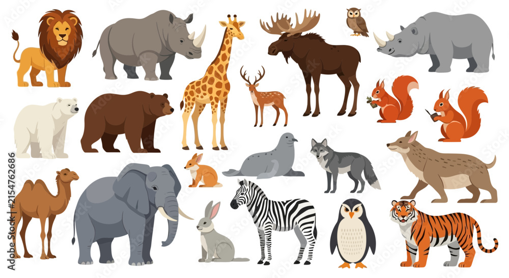 Obraz premium wild animals collection