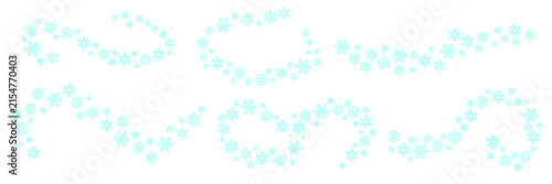 Delicate light blue snowflake pattern on a white background, featuring scattered winter snowflakes for Christmas, holiday stationery, textile, wrapping paper and seasonal designs.