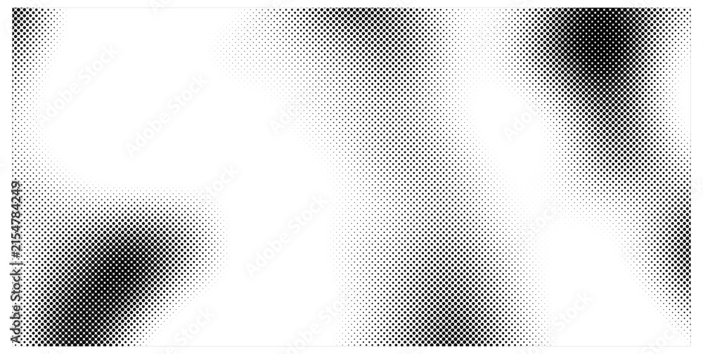 Obraz premium Black comic halftone gradated texture. Aged grunge grit noise background. Grain sand gradient wallpaper. grunge halftone background eps10