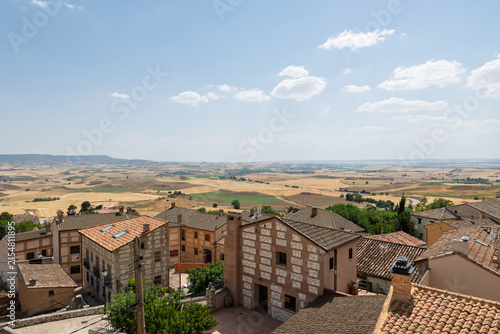 Photography Hita village rooftops overlooking guadalajara landscape