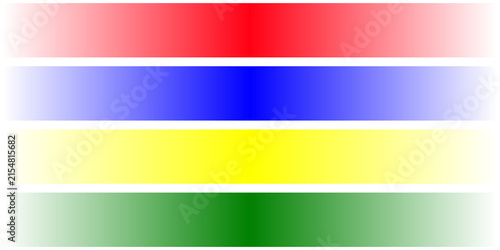 Colorful Horizontal Gradient Bars Background Set Isolated on Transparent Background