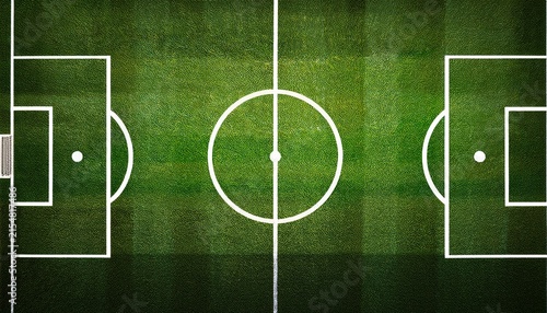 top view soccer field background with detailed grass texture and white markings