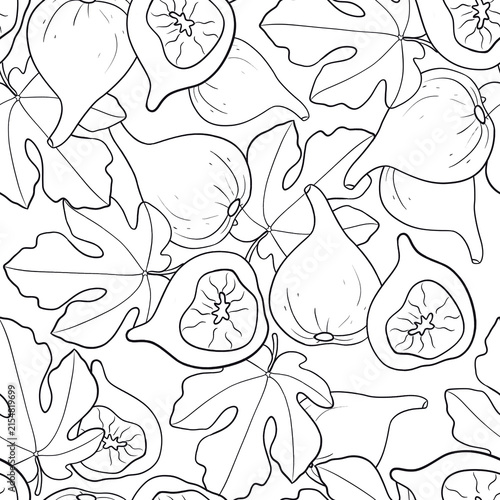 Seamless pattern with figs