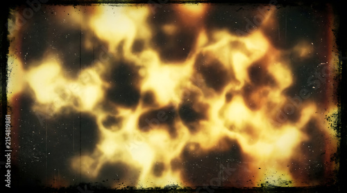 Abstract burning flames with smoky texture and glowing embers background for fire safety and energy themed designs