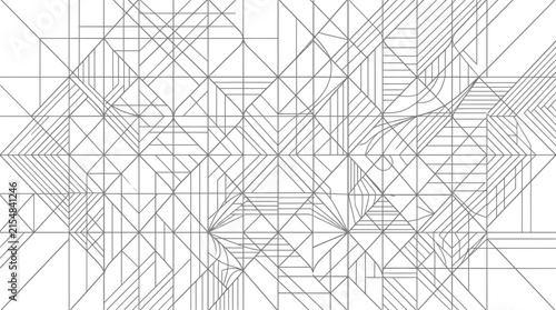 Minimalist abstract geometric line pattern vector illustration.