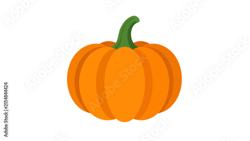 Autumn Pumpkin Vegetable Thanksgiving Halloween Icon Vector Illustration