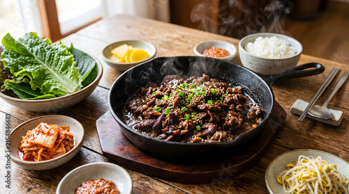 Korean Bulgogi BBQ Marinated Beef Lettuce Wraps