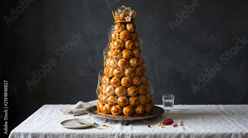 French Croquembouche Wedding Dessert Tower