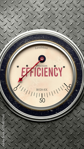 Obraz na plátne Efficiency that hits less than zero, showing an extremely low level of efficiency, none of it, insufficient