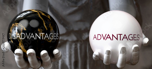 Cuadro en lienzo Disadvantages or Advantages - decide between two options