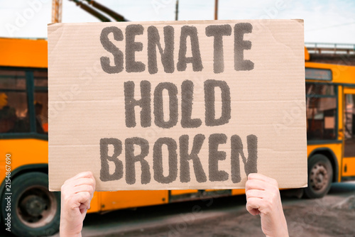 Cuadro en lienzo "Senate Hold Broken" A Senate hold is broken on a batch of military promotions