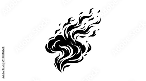 Dynamic stylized flame icon representing heat and energy.