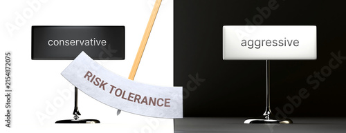 Fotografie Risk tolerance swings between conservative and aggressive