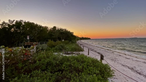 Sunset from beach on Island in Florida 