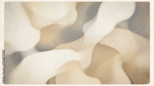 Abstract flowing organic shapes in soft, muted earth tones with a vintage, textured overlay.