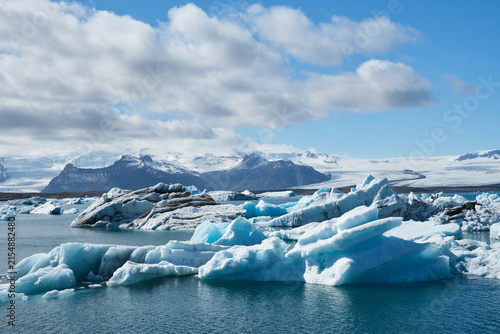Obraz na plátně icebergs in jokulsarlon lagoon Iceland