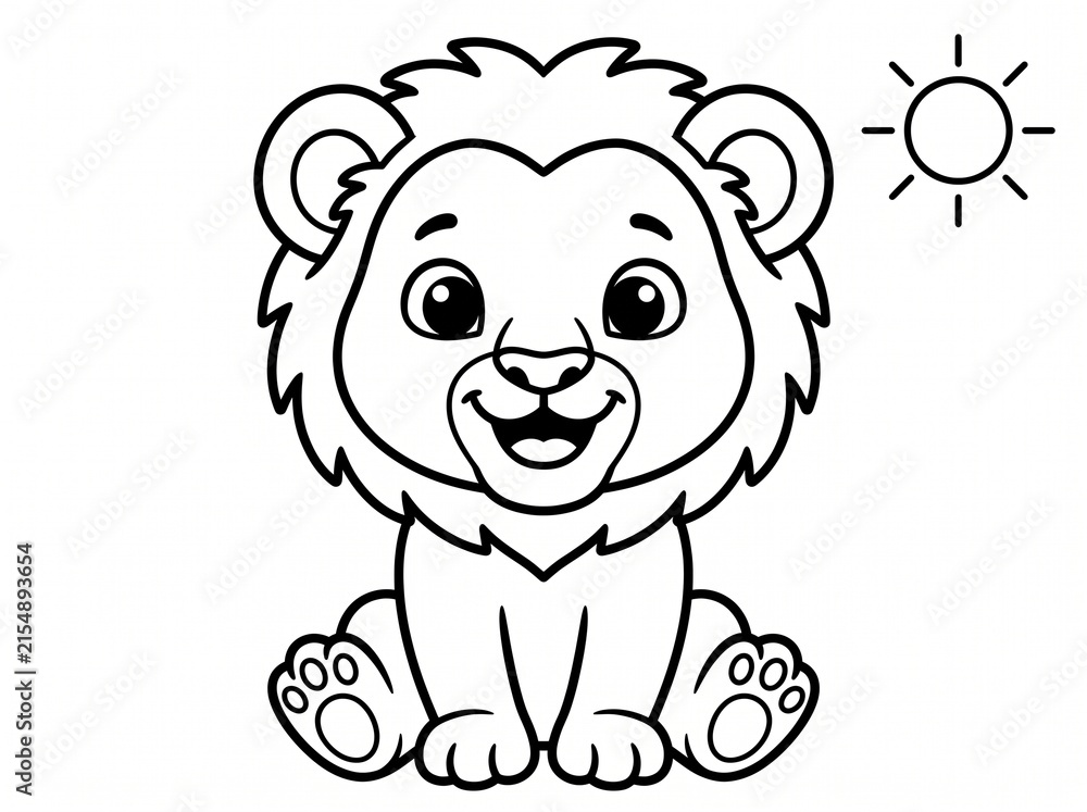 Obraz premium happy animal vector cute black and white