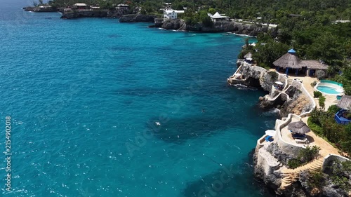 Blue water coastline
