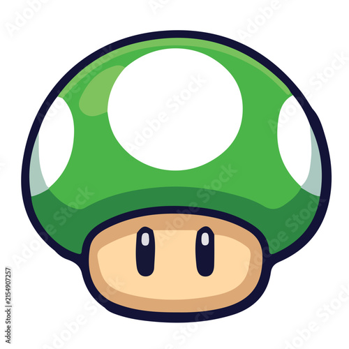 Green fantasy mushroom inspired game collectible