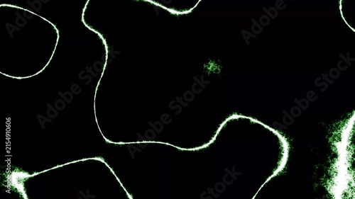 green moving lines animation spark