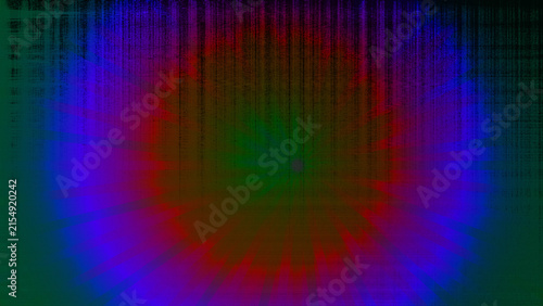 Colorful vertical light streaks with red green and blue glow