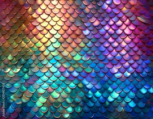 iridescent multicolored mermaid scales texture background