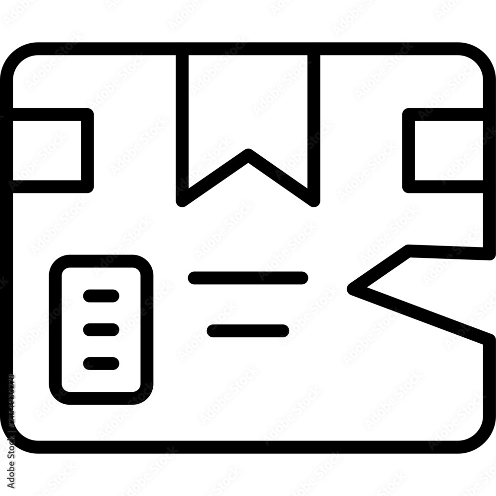 Fototapeta premium Broken Package Vector Icon
