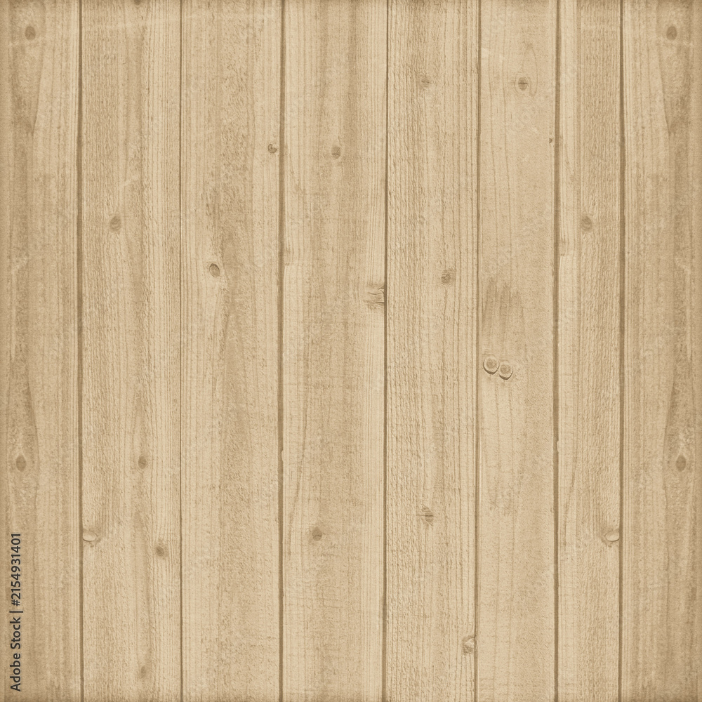 Fototapeta premium Light beige wooden plank texture with natural grain, knots and subtle rustic details. Neutral timber background ideal for interiors, mockups, branding, wallpaper and design.