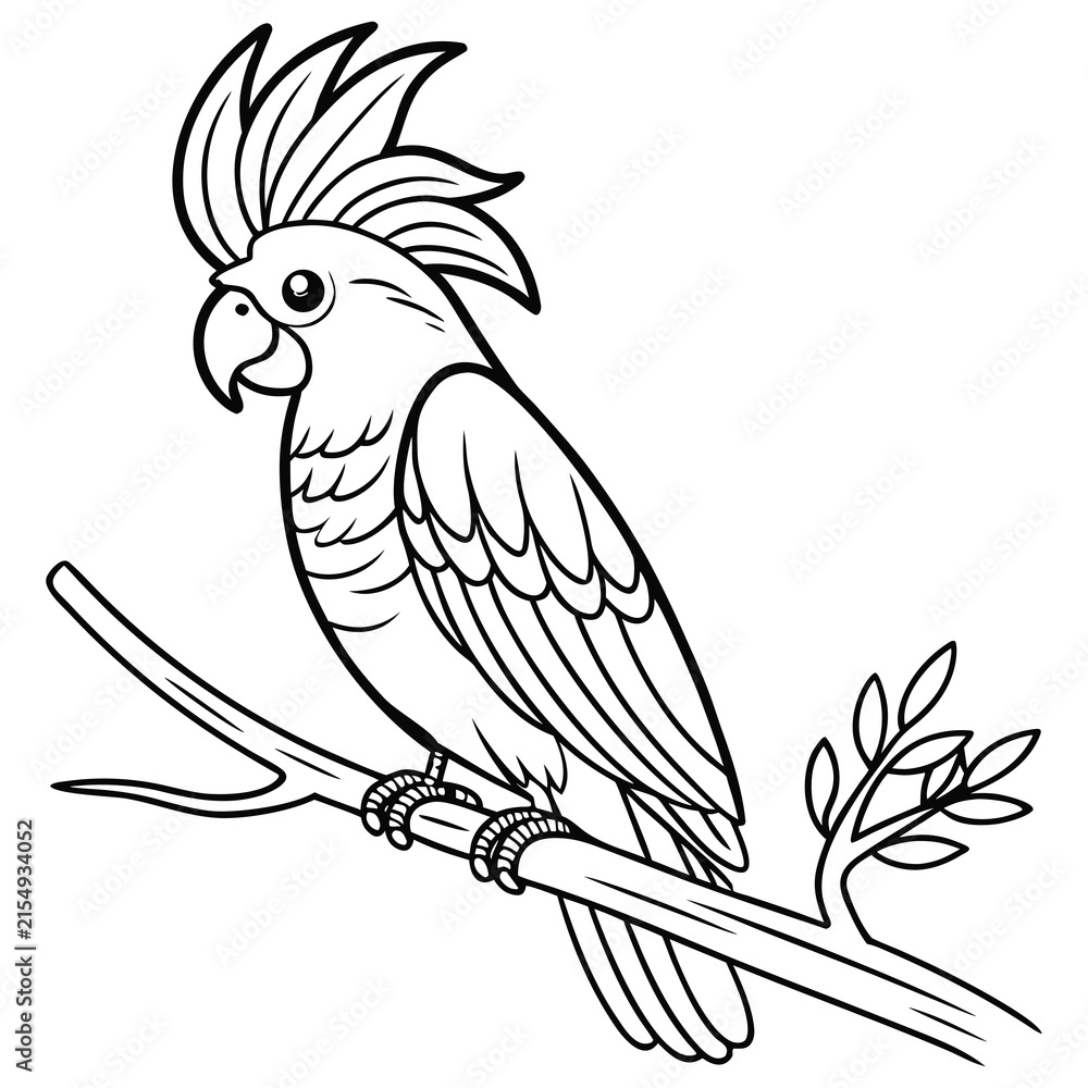 Obraz premium Parrot Sitting On Branch